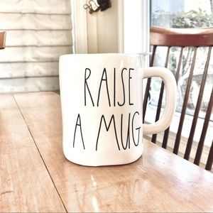 RAE DUNN “Raise A Mug” ceramic cup NEW